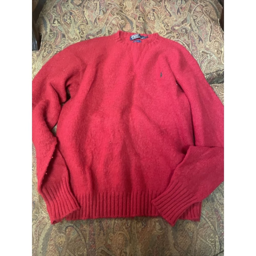 Polo By Ralph Lauren Vintage Wool Sweater  Size  46